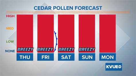 Allergy count today austin - Genus Details. Juniperus is a family of about 70 species of evergreen trees and shrubs, many of which are called " cedars". Other common names include mountain cedar, cedar juniper, …